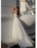 Two Piece Ivory Lace Tulle Elegant Wedding Dress